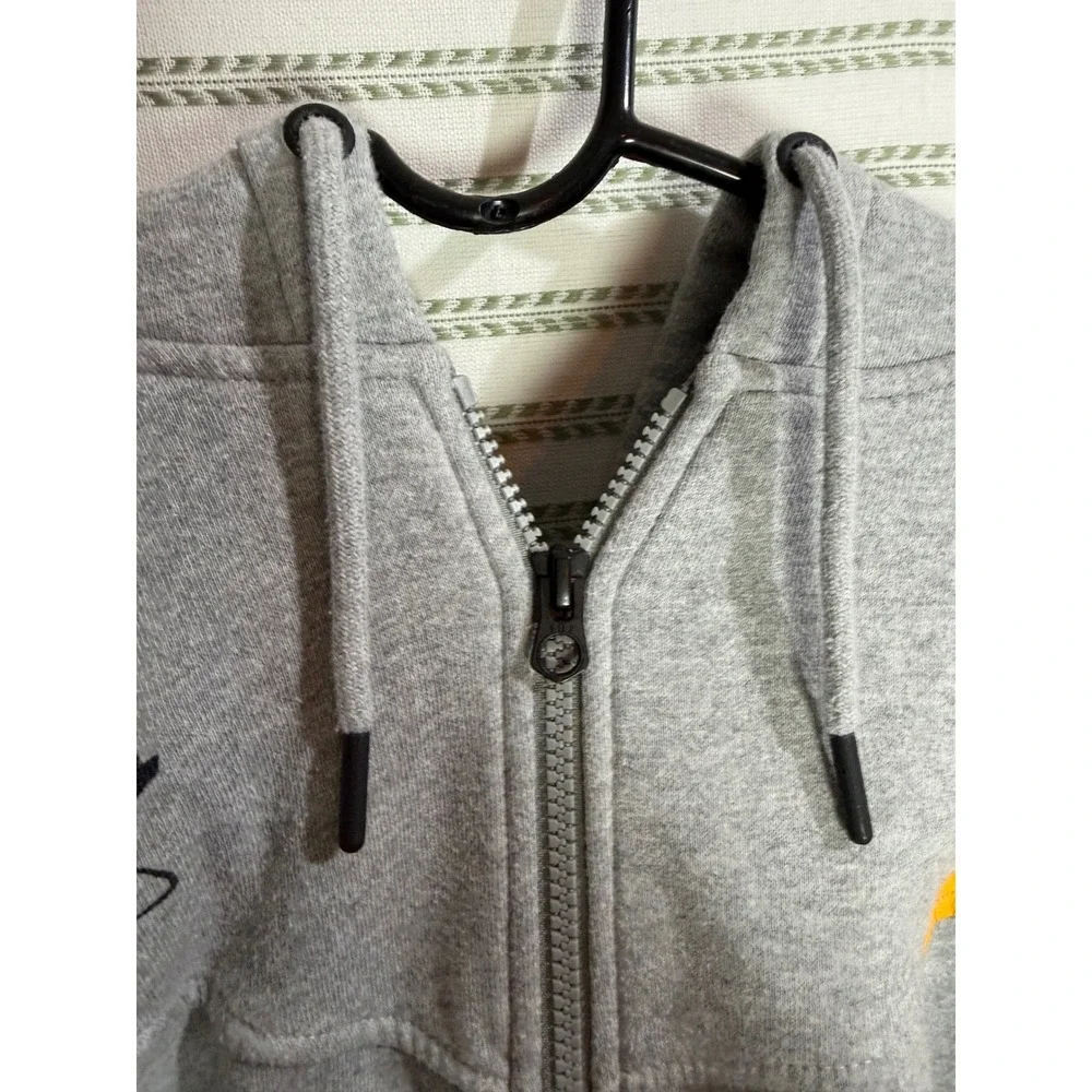 Fox Racing Y2K Mens Zip Up Hoodie Grey Black Motocross Graphic Sherpa Lined XL